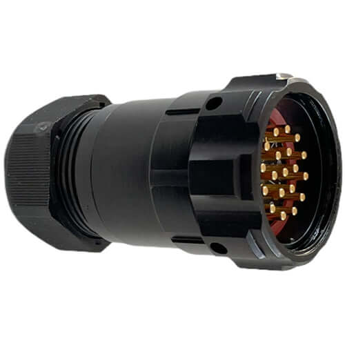 CEEP T40 T19 Pin Plug / Male A blk c/w l/r 22-32mm Adjust Gland (SOCAPEX CONNECTOR)