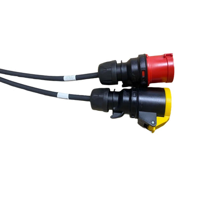 10m Hoist Power & Low Voltage Control Cable Looms - 16A Male To Female 4-PIN CEE FORM