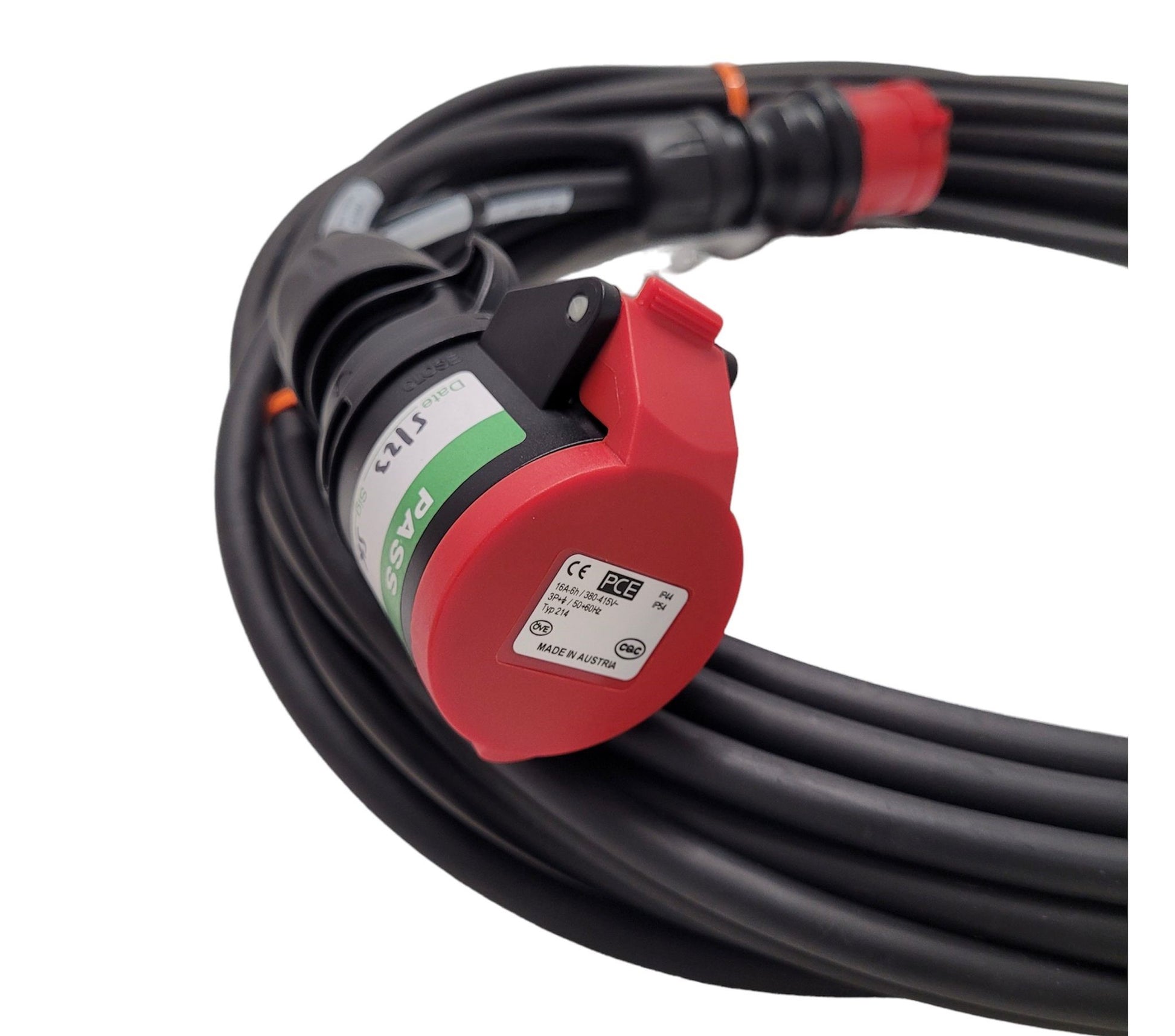 4 Pin PCE CEE  FORM 400V Power - Direct Control Cable Extension for use with Electric Chain Hoists in Event Technology